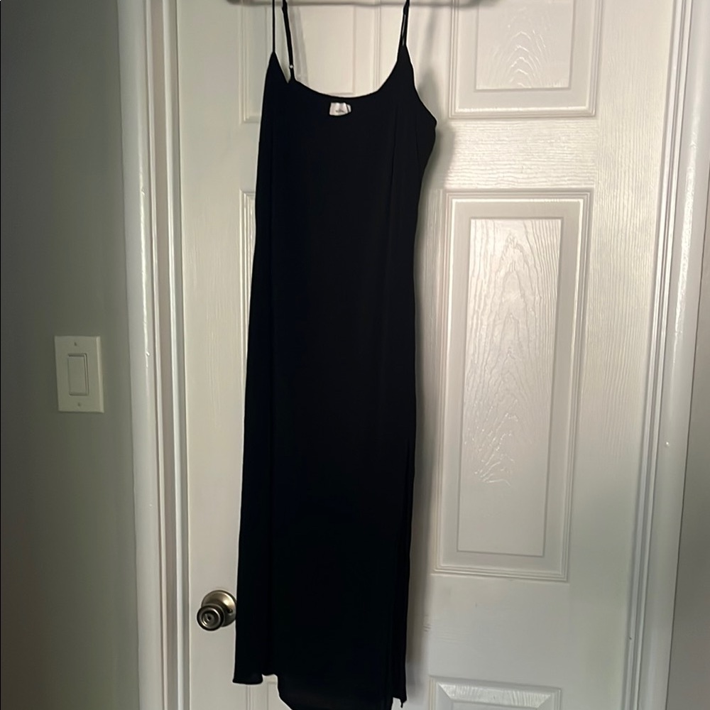Black Spaghetti Strap Sleeveless Dress